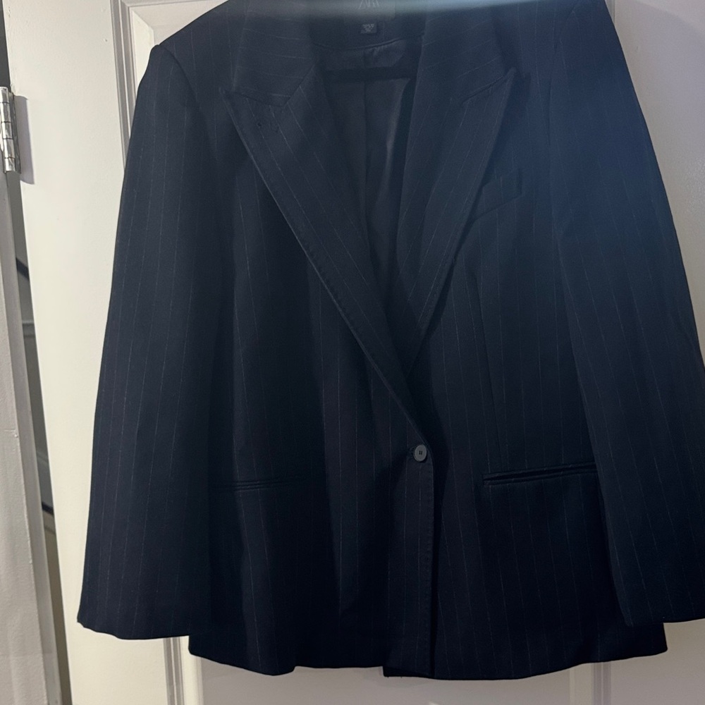 Zara Blue Pinstripe Blazer